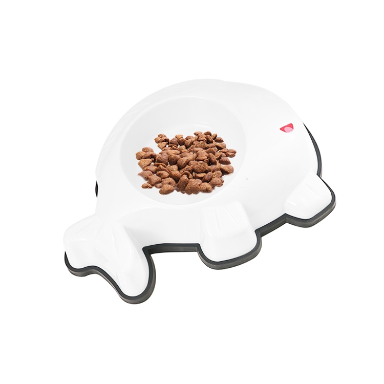 

Pet Bowl Multicolor Cartoon Fish Mouth Type Dogs and Cats Durable Non-slip Anti-fall Food Utensils Pet Supplies(White)
