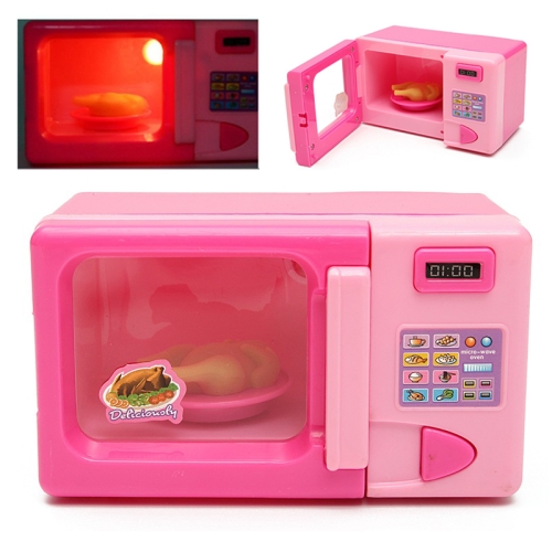 

Children Mini Cute Microwave Oven Pretend Role Play Toy Educational for Kids Kitchen Toys(Pink)