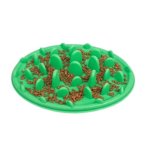 

Pet Cat and Dog Jungle Silicone Anti-choke Food Bowl, Size:30.5x22.5cm(Green)