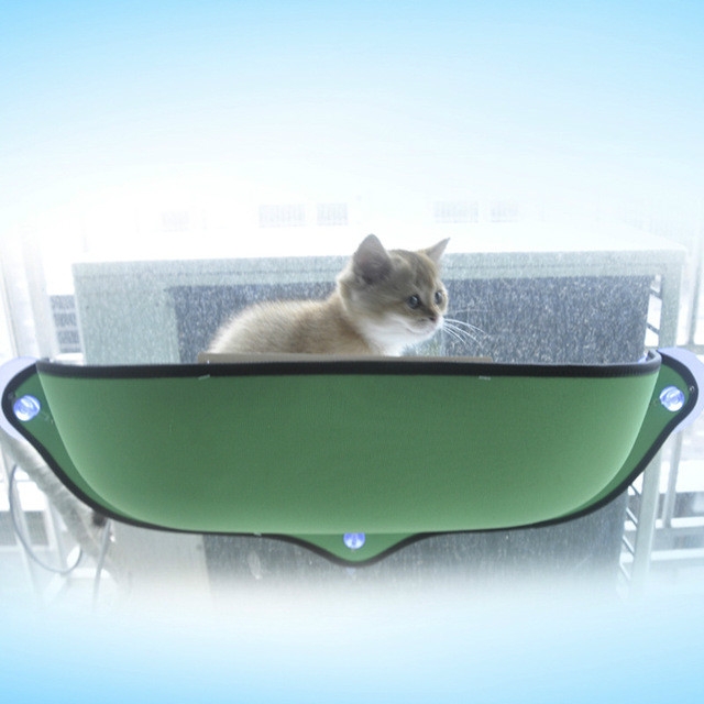 

2 PCS Cat Window Hammock for Pet Removable Cat Window Bed Hammock Cat Hammock Window Bed(Green)