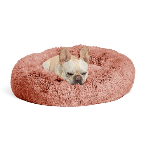 

Autumn and Winter Plush Round Pet Nest Warm Pad Small kennel, Size:70cm(Pink)