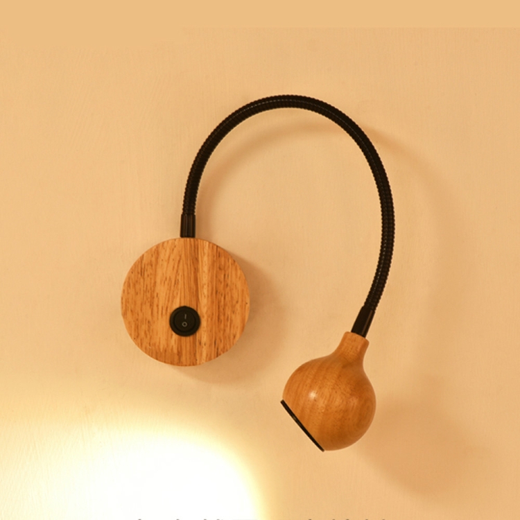 

Creative Solid Wood LED Bedroom Bedside Wall Lamp Modern Minimalist Dressing Mirror Cabinet Lighting
