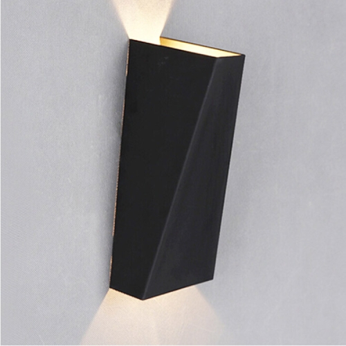 

10W Iron Aluminum Bedsides Reading Light Up and Down Bathroom Corridor Decoration Lamp, Color Temperature:Warm light(Black)