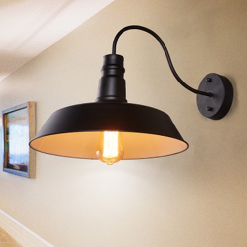 

Vintage Loft Wall Lamp Restaurant Living Room Decoration Lamp 36cm Diameter Lampshade without Light Source