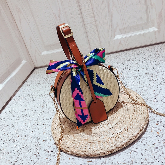 

Straw Beach Bag Shoulder Bag Messenger Crossbody Bags for Women Handbag Bags for Women(Brown)