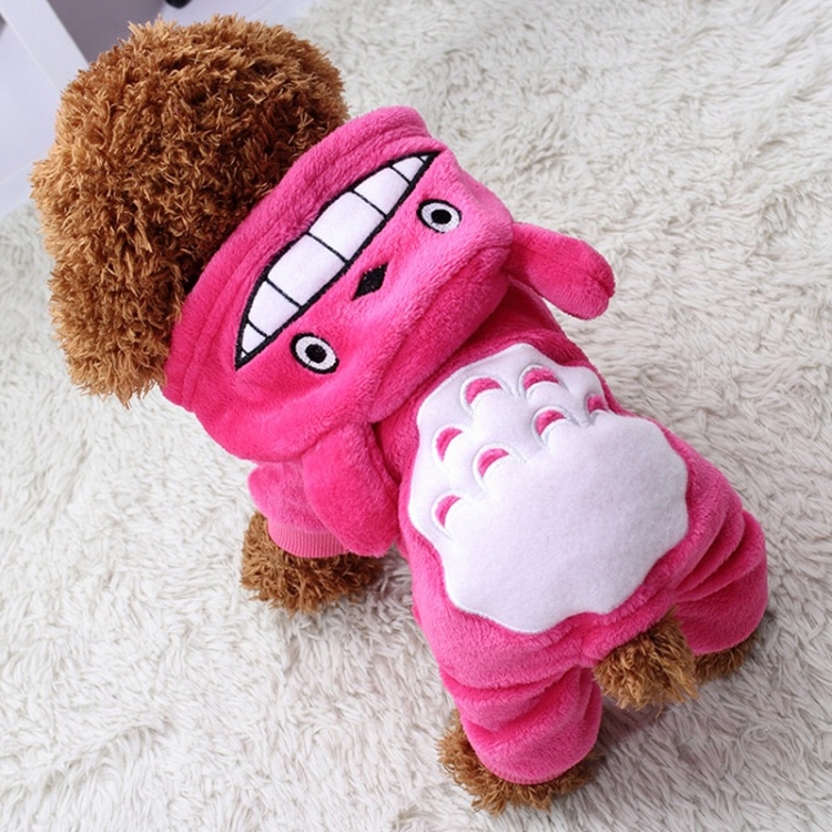 

Pet Coral Fleece Costume Cute Chinchillas Dog Warm Coat, Size:M(Pink)