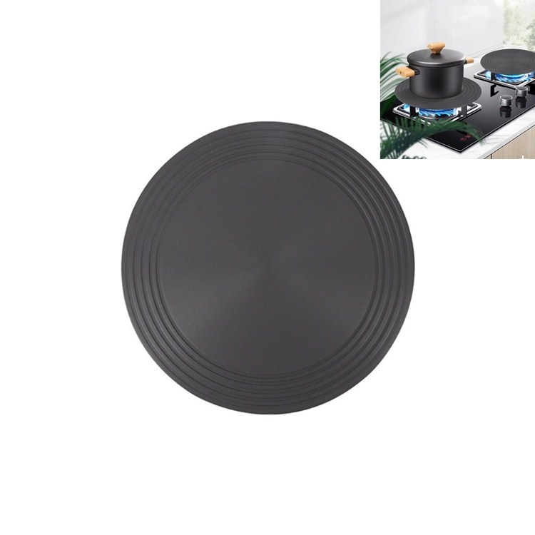 

Gas Stove Heat-conducting Plate Kitchen Fast Defrosting Plate Pot Anti-burning Black Heat-conducting Plate, Size:24cm