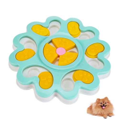 

SM005 Dog Toys Flower Design Anti-choke Dog Bowl Feed Training Food Bowl(Blue)