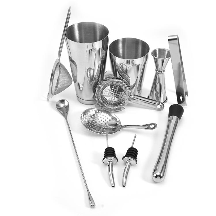 

11 in 1 Cocktail Mixing Set Wine Filter Filter, Color:Silver