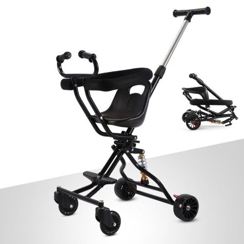 

One-click Folding Baby Stroller, Color:Black 1