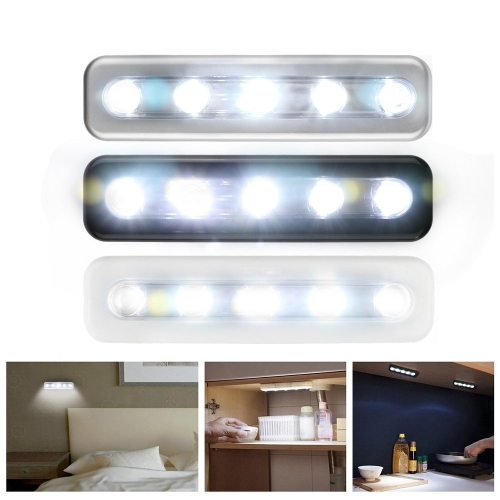 

5 LEDs High Lighting Long Touch Light LED Night Light Pat Lamp(White)