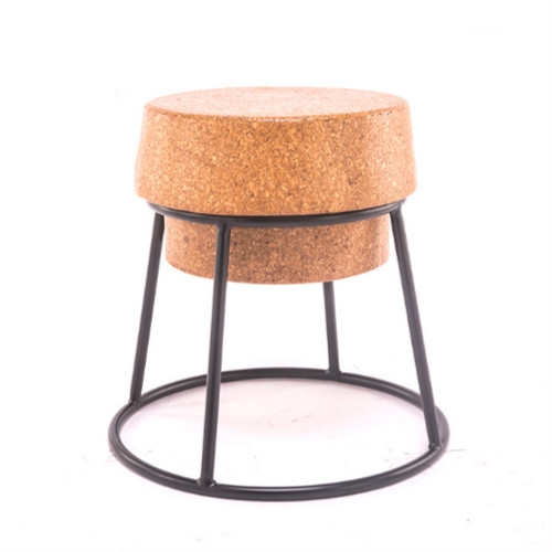 

Simple Modern Nordic Leisure Soft Oak Wood Seat Bar Stool Coffee Chair(45Cm Black Frame )