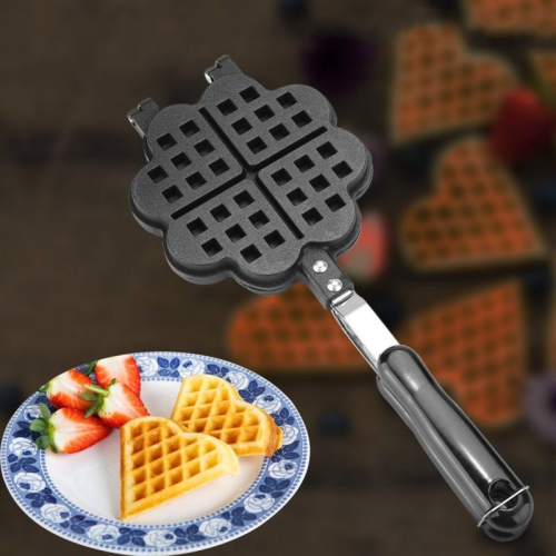 

DIY Heart-shaped Egg Waffle Cake Mold Cake Pan Nonstick Double Side Biscuits Muffin Pot Bakeware Baking Tools