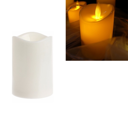 

Cylindrical LED Electronic Candle Light Simulation Wedding Candlestick Candle, Size:13x7.5cm