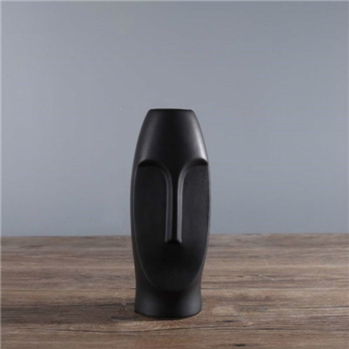 

2 PCS Ceramic Abstract Vase Human Face Creative Display Room Decorative Figue Head Shape Vase(HP240)