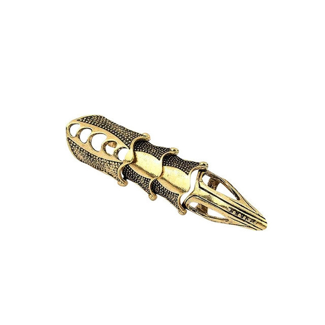 

Vintage Punk Silver Cool Pointed Long Joint Ring(Ancient Gold)