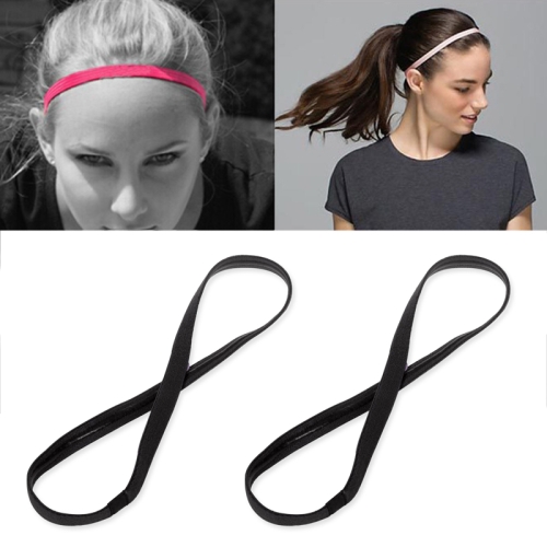 

10 PCS Elastic Rope Candy Color Sports Yoga Hair Band Headband Sweat Band(Black)