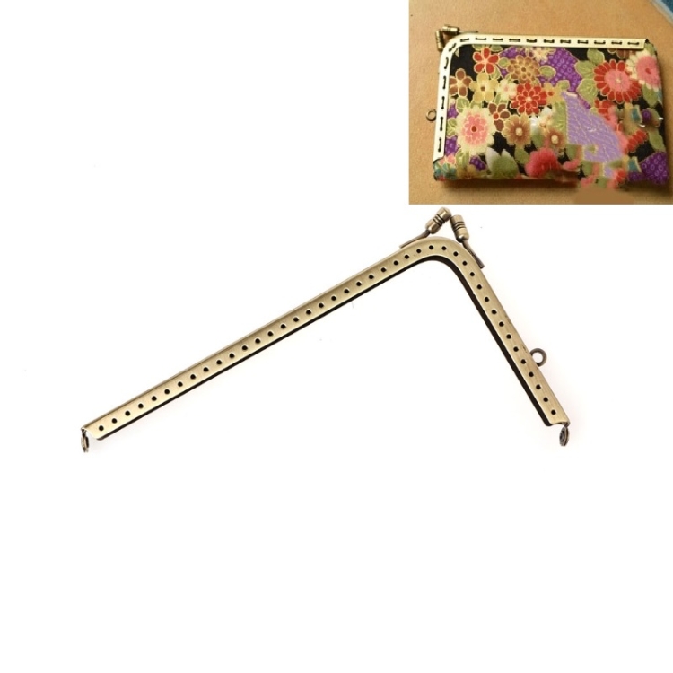 

10 PCS Multi-size Smooth L-shaped Mouth Gold Female Bag Hardware Accessories, Size:16.5cm