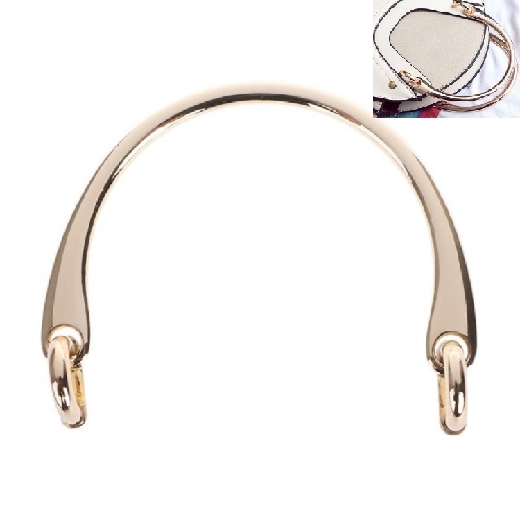 

2 PCS Luggage Ardware Accessories Semi-circular Handle, Color:Light Gold