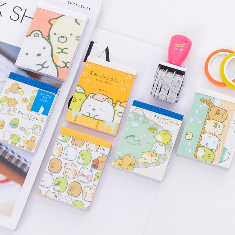 

4 PCS Cute Corner Corner Creature Note Book, Random Color Delivery