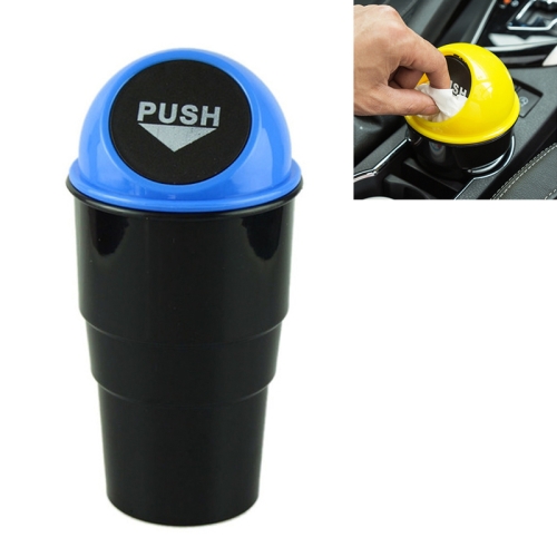 CAR MULTIFUNCTION TRASH CAN TRASH BIN CUP HOLDER GARBAGE CAN CUP BLACK BLUE #1