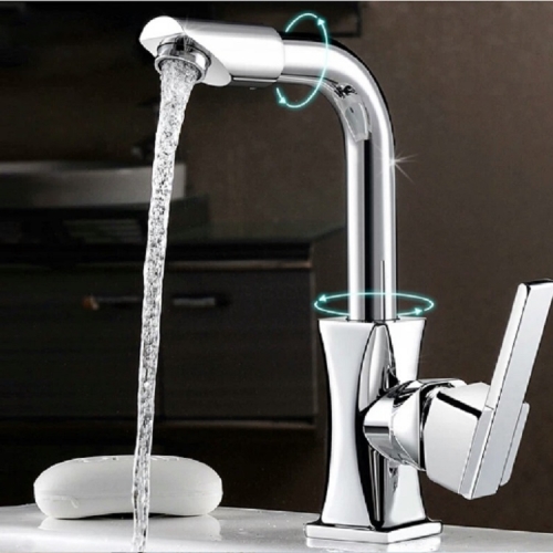 

360 Rotating Modern Kitchen Bathroom Vanity Single Handle Faucet