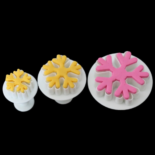 

6 PCS Snowflake Spring Mould Fondant Cake Tool Biscuit Embossing Printing Mould DIY Baking Tools