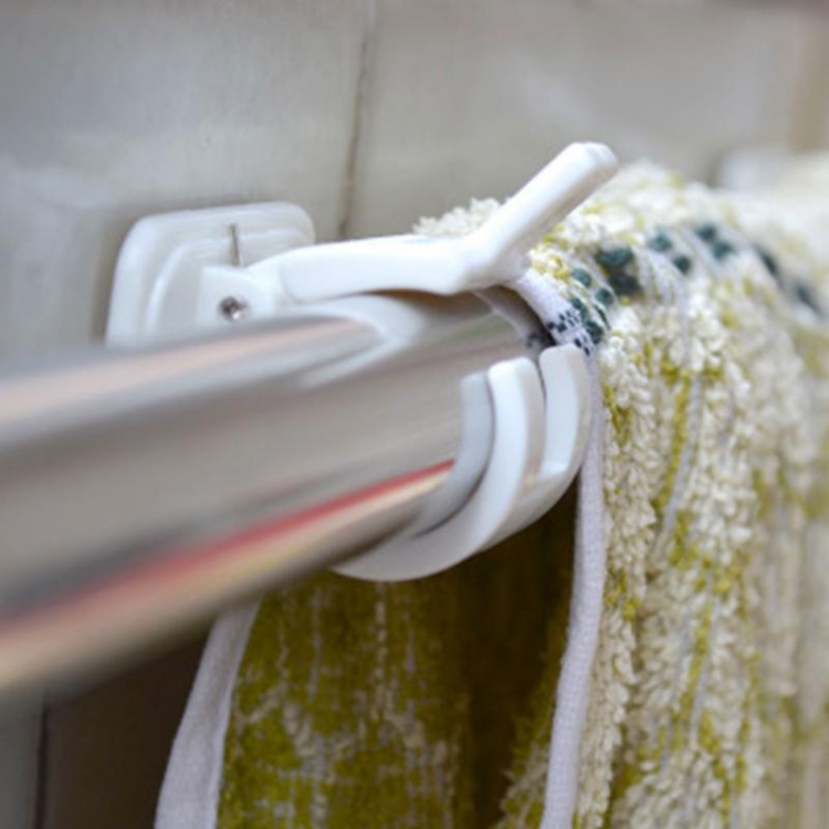

2 PCS Hanger End Clip Curtain Shower Curtain Hanging Clip