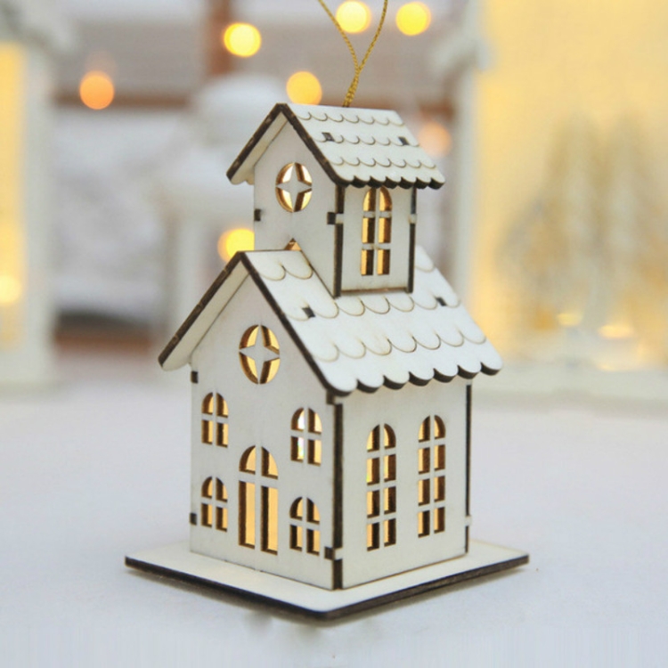

Christmas LED Luminous Cabins Pendant Table Cabins Pendant Ornaments Christmas Decoration(3 Layers)