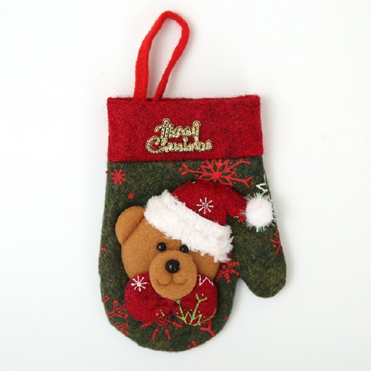 

Christmas Decorations Restaurant Decorations Gift Bag Knife and Fork Set Gloves Style(Bear)