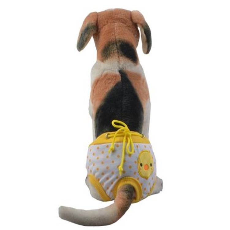 

Cute Cotton Light and Breathable Pet Physiological Underwear, Size:L(Yellow)