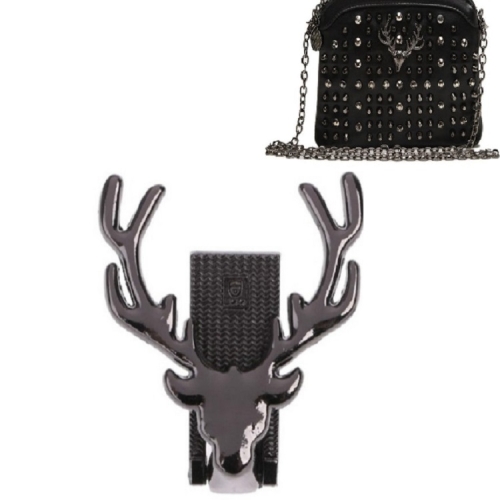

10 PCS Luggage Hardware Accessories Deer Head Decoration Buckle(Black)