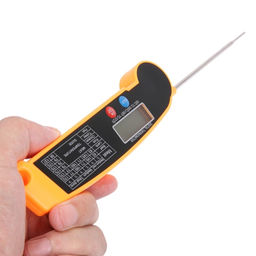 

TS-BY52-Y Kitchen Food Cooking BBQ Foldable Waterproof Probe Thermometer(Yellow)