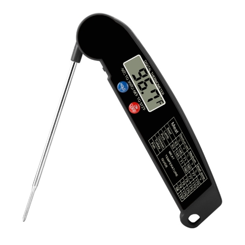 

TS-BY52-B Kitchen Food Cooking BBQ Foldable Waterproof Probe Thermometer(Black)