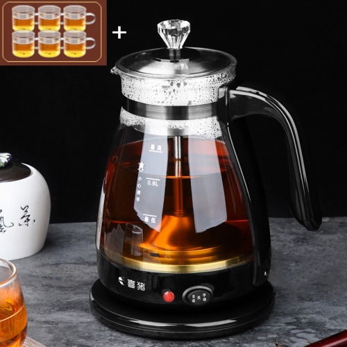 

Automatic Insulation Glass Electric Kettle Steam Teapot Tea Maker (6 Handle Cups)