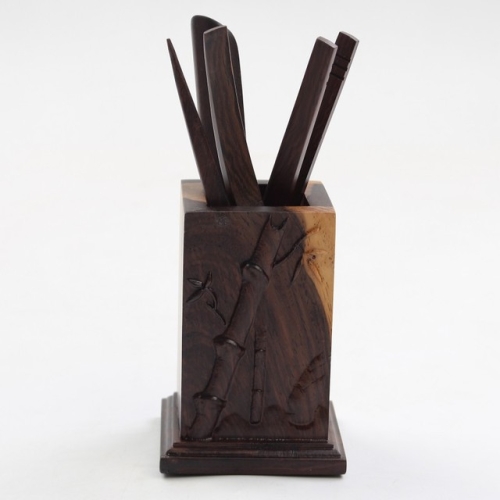 

Tea Set Accessories Solid Wood Carving Tea Tray Decoration Tea Needle Tea Clip Barrel (LJZ5-1)