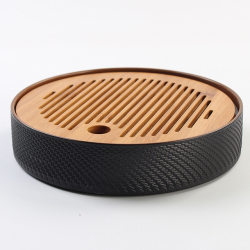 

Household Simple Round Bamboo Tea Tray Mini Tea Table, Diameter: 21.5cm (CP25-1)