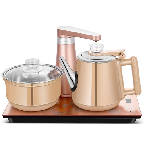 

Fully Automatic Water Electric Kettle Home Cooking Water Bottle Pumping Electric Tea Stove Set (Gold Rubber)