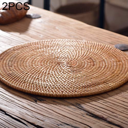 

2 PCS BD10 Circle Shape Braided Kung Fu Tea Cup Pot Mat