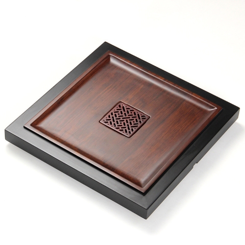 

Square Bamboo Tea Tray with Hollow Design, Size: 41 x 41 x 4.3cm