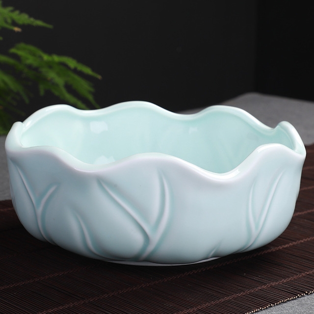 

Tea Washing Ceramic Cup Tea Set Accessories Celadon Daffodil Flower Pot