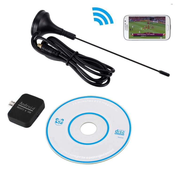 

For Android Phones USB Dongle SDR+R820T2 DVB-T SDR TV Tuner Radio Receiver HOT (Black)