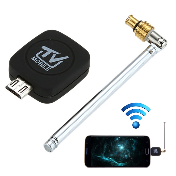 

Micro USB DVB-T TV Digital Mobile Tuner Stick Receiver Dongle for Android Phone(Black)