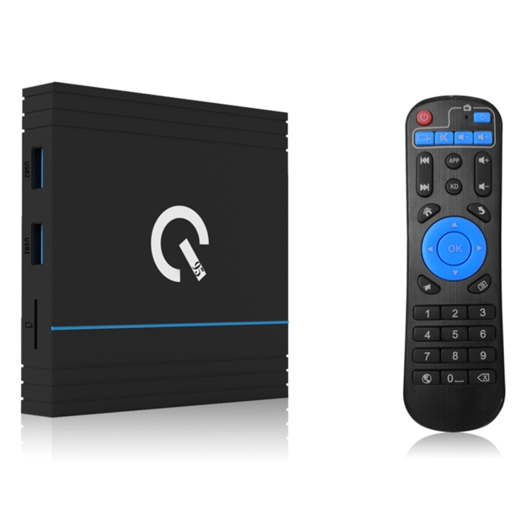 

Q95 4K HD Network TV Set Top Box, Android 9.0, Amlogic S905X3 Quad Core, 2GB + 16GB, Support 2.4G / 5G WiFi, Bluetooth, TF Card, HDMI, AV, LAN, USB