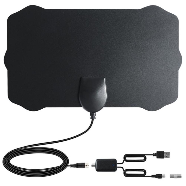 

TY22D 50 Miles Range 25dBi High Gain Amplified Digital HDTV Indoor TV Antenna with 3.7m Coaxial Cable & LED Light
