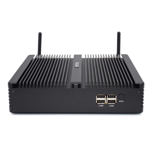 

HYSTOU H5-I7-8550U Household Office Fanless Mini PC Intel Core i7-8550U Processor Quad Core up to 1.8GHz, RAM: 4G, ROM: 256G, Support Win 7 / 8 / 10 / Linux(Black)