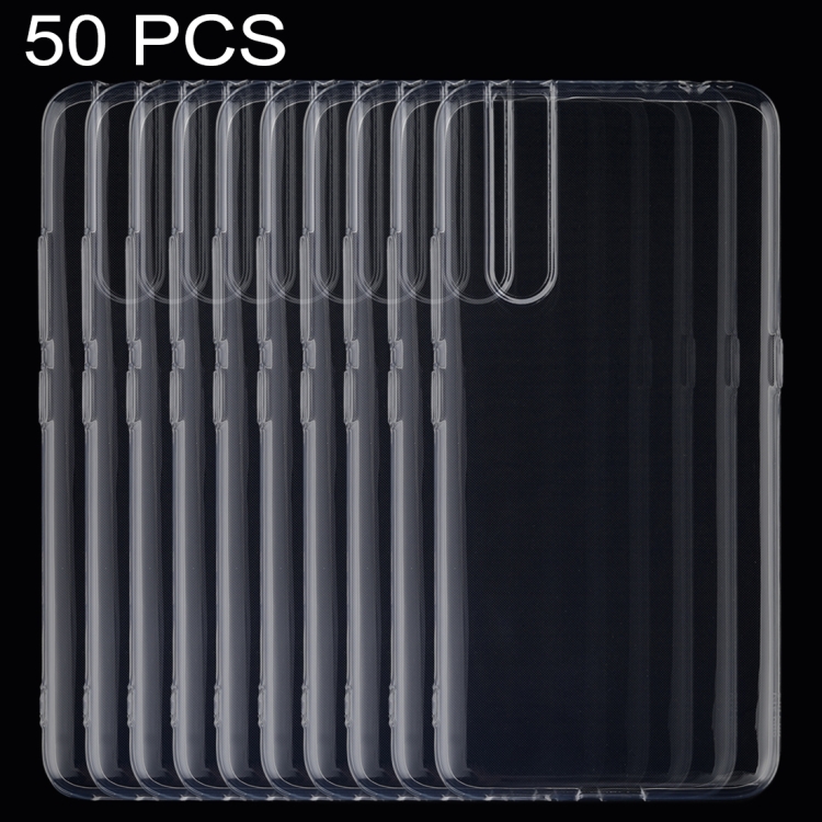 

50 PCS 0.75mm Ultrathin Transparent TPU Soft Protective Case for Vivo V15 Pro