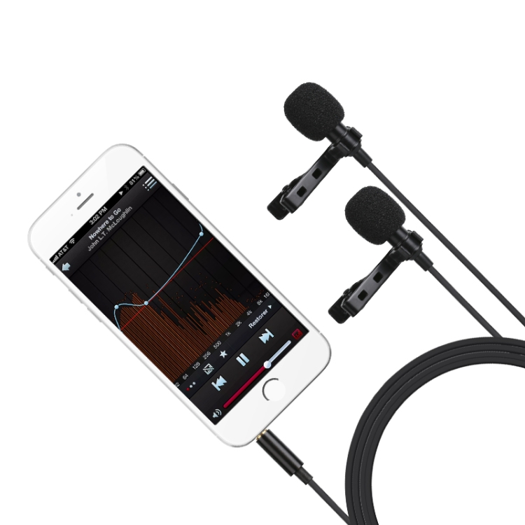 

MC-LM300 Double Lavalier Recording Omnidirectional Microphone, Length: 4m