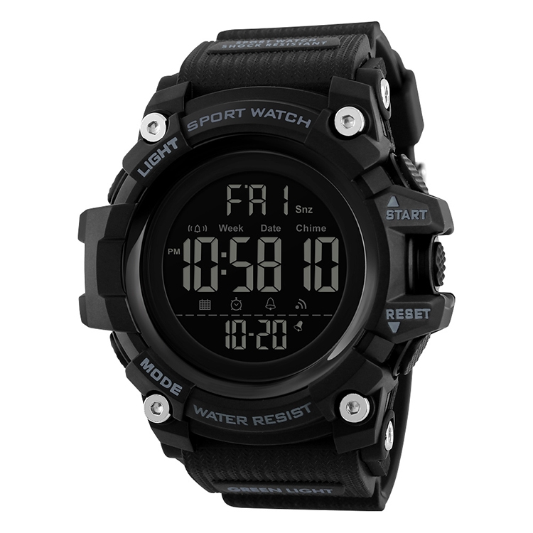 

SKMEI 1384 Multifunctional Men Outdoor Fashion Noctilucent Waterproof LED Digital Watch (Black)