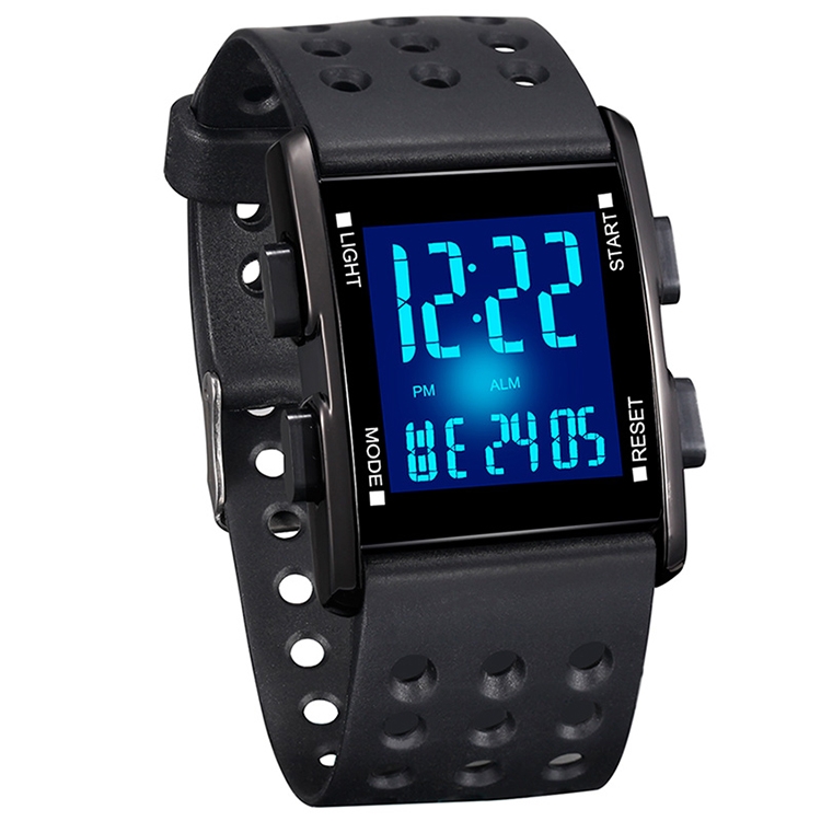 

addies MY-0731 Colorful LED Digital Display Multi-function Sports Electronic Watch for Student(Black)